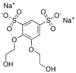 4,5-Bis(2-hydroxyethoxy)benzene-1,3-disulfonic acid, disodium salt Struktur