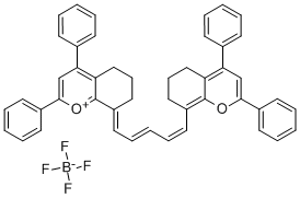 8-(5-(6,7-DIHYDRO-2,4-DIPHENYL-5H-1-BENZOPYRAN-8-YL)-2,4-PENTADIENYLIDENE)-5,6,7,8-TETRAHYDRO- 2,4-DIPHENYL-1-BENZOPYRYLIUM TETRAFLUOROBORATE Struktur