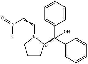 (2S)-1-(2-nitroethenyl)-,-diphenyl-2-pyrrolidinemethanol Struktur