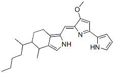 4,5,6,7-Tetrahydro-1-[[3-methoxy-5-(1H-pyrrol-2-yl)-2H-pyrrol-2-ylidene]methyl]-4-methyl-5-(1-methylpentyl)-2H-isoindole Struktur