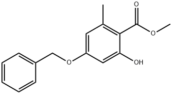 2-Hydroxy-6-methyl-4-(phenylmethoxy)benzoic acid methyl ester Struktur