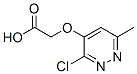 2-(3-chloro-6-methyl-pyridazin-4-yl)oxyacetic acid Struktur