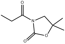 2-Oxazolidinone,  5,5-dimethyl-3-(1-oxopropyl)- Struktur