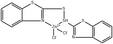 dichloro[2,2'-dithiobis[benzothiazole]]zinc Struktur