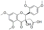 trans-3-Hydroxy-2',4'5,7-tetramethoxy-3-flavanone acetate Struktur