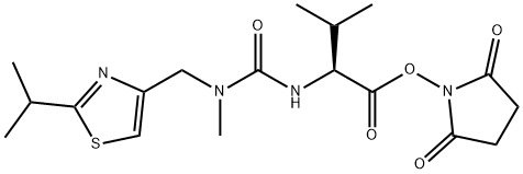 2,5-DIOXOPYRROLIDIN-1-YL N-{N-[(2-ISOPROPYL-1,3-THIAZOL-4-YL)METHYL]-N-METHYLCARBAMOYL}-L-VALINATE Struktur