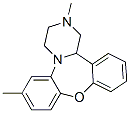 1,3,4,14b-tetrahydro-2,7-dimethyl-2H-dibenzo[b,f]pyrazino[1,2-d][1,4]oxazepine Struktur