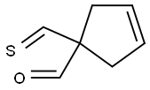 3-Cyclopentene-1-carboxaldehyde, 1-(thioxomethyl)- (9CI) Struktur