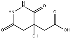 Hexahydro-4-hydroxy-3,6-dioxopyridazine-4-acetic acid Struktur