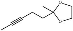 1,3-Dioxolane,  2-methyl-2-(3-pentynyl)-  (7CI,8CI,9CI) Struktur