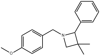 1-(p-Methoxybenzyl)-3,3-dimethyl-2-phenylazetidine Struktur