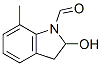 2-Hydroxy-7-methyl-1-indolinecarbaldehyde Struktur