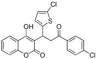 3-[3-(4-chlorophenyl)-1-(5-chloro-2-thienyl)-3-oxopropyl]-4-hydroxy-2-benzopyrone Struktur