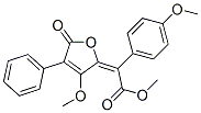 [(2E)-3-Methoxy-4-phenyl-5-oxo-2,5-dihydrofuran-2-ylidene](4-methoxyphenyl)acetic acid methyl ester Struktur