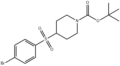 4-(4-BROMO-BENZENESULFONYL)-PIPERIDINE-1-CARBOXYLIC ACID TERT-BUTYL ESTER Struktur