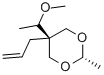 5β-Allyl-5α-(1-methoxyethyl)-2β-methyl-1,3-dioxane Struktur