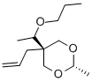 5α-Allyl-2β-methyl-5β-(1-propoxyethyl)-1,3-dioxane Struktur