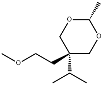 5β-Isopropyl-5α-(2-methoxyethyl)-2β-methyl-1,3-dioxane Struktur