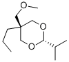 2β-Isopropyl-5α-(methoxymethyl)-5β-propyl-1,3-dioxane Struktur