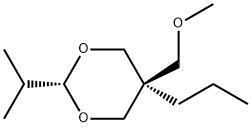 2β-Isopropyl-5β-(methoxymethyl)-5α-propyl-1,3-dioxane Struktur