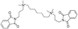 heptane-1,7-bis(dimethyl-3'-phthalimidopropylammonium) Struktur