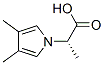 1H-Pyrrole-1-aceticacid,alpha,3,4-trimethyl-,(alphaS)-(9CI) Struktur