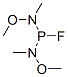 Bis[methoxy(methyl)amino]fluorophosphine Struktur