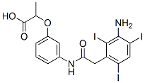 2-[3-[[2-(3-amino-2,4,6-triiodo-phenyl)acetyl]amino]phenoxy]propanoic acid Struktur