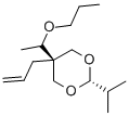 5β-Allyl-2β-isopropyl-5α-(1-propoxyethyl)-1,3-dioxane Struktur