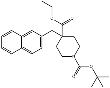 1-TERT-BUTYL 4-ETHYL 4-(NAPHTHALEN-2-YLMETHYL)PIPERIDINE-1,4-DICARBOXYLATE Struktur