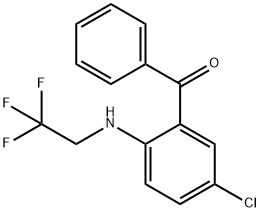 5-chloro-2-[(2,2,2-trifluoroethyl)amino]benzophenone  Struktur