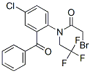 N-(2-benzoyl-4-chlorophenyl)-2-bromo-N-(2,2,2-trifluoroethyl)acetamide  Struktur