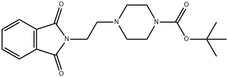 4-[2-(1,3-DIHYDRO-1,3DIOXO-2H-ISOINDOL-YL)ETHYL]-1-PIPERAZINECARBOXYLIC ACID, 1,1-DIMETHYLETHYL ESTER Struktur