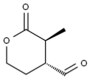 2H-Pyran-4-carboxaldehyde, tetrahydro-3-methyl-2-oxo-, (3S,4R)- (9CI) Struktur