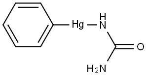 (phenylmercurio)urea  Struktur