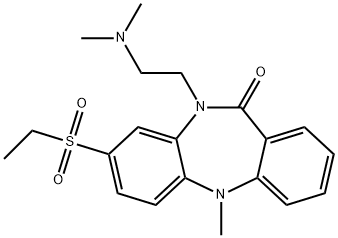 10-[2-(Dimethylamino)ethyl]-8-(ethylsulfonyl)-5,10-dihydro-5-methyl-11H-dibenzo[b,e][1,4]diazepin-11-one Struktur