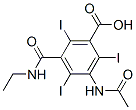 3-Acetylamino-5-(ethylcarbamoyl)-2,4,6-triiodobenzoic acid Struktur