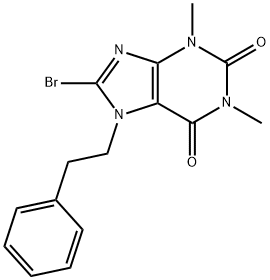 8-BROMO-1,3-DIMETHYL-7-PHENETHYL-2,3,6,7-TETRAHYDRO-1H-PURINE-2,6-DIONE Struktur