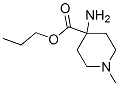 4-Piperidinecarboxylicacid,4-amino-1-methyl-,propylester(9CI) Struktur