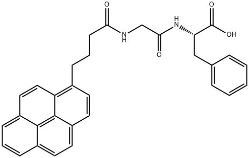 N-4-(1-Pyrene)butyroylglycyl-L-phenylalanine Struktur