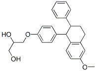 3-[4-(1,2,3,4-Tetrahydro-6-methoxy-2-phenylnaphthalen-1-yl)phenoxy]-1,2-propanediol Struktur