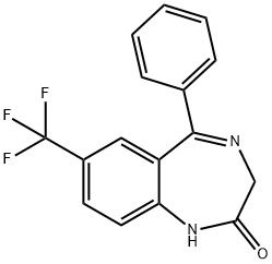 2H-1,4-BENZODIAZEPIN-2-ONE, 1,3-DIHYDRO-5-PHENYL-7-(TRIFLUOROMETHYL)- Struktur