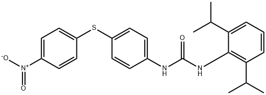 N-[2,6-BIS(1-METHYLETHYL)PHENYL]-N'-[4-[(4-NITROPHENYL)THIO]PHENYL]UREA Struktur