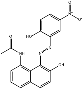 N-[7-hydroxy-8-[(2-hydroxy-5-nitrophenyl)azo]-1-naphthyl]acetamide  Struktur