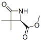 2-Azetidinecarboxylicacid,3,3-dimethyl-4-oxo-,methylester,(2R)-(9CI) Struktur