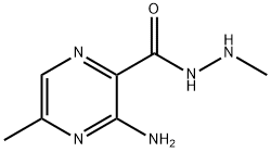 Pyrazinecarboxylic acid, 3-amino-5-methyl-, 2-methylhydrazide (8CI) Struktur