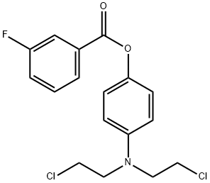 [4-[bis(2-chloroethyl)amino]phenyl] 3-fluorobenzoate Struktur