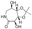 5H-1,3-Dioxolo[4,5-d]azepin-5-one, hexahydro-4,8-dihydroxy-2,2-dimethyl-, (3aR,4R,8R,8aS)- (9CI) Struktur