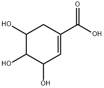 3,4,5-Trihydroxy-1-cyclohexene-1-carboxylic acid Struktur