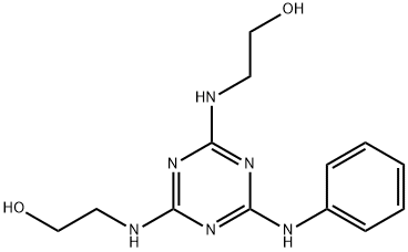 2,2'-[(6-anilino-1,3,5-triazine-2,4-diyl)diimino]bisethanol Struktur